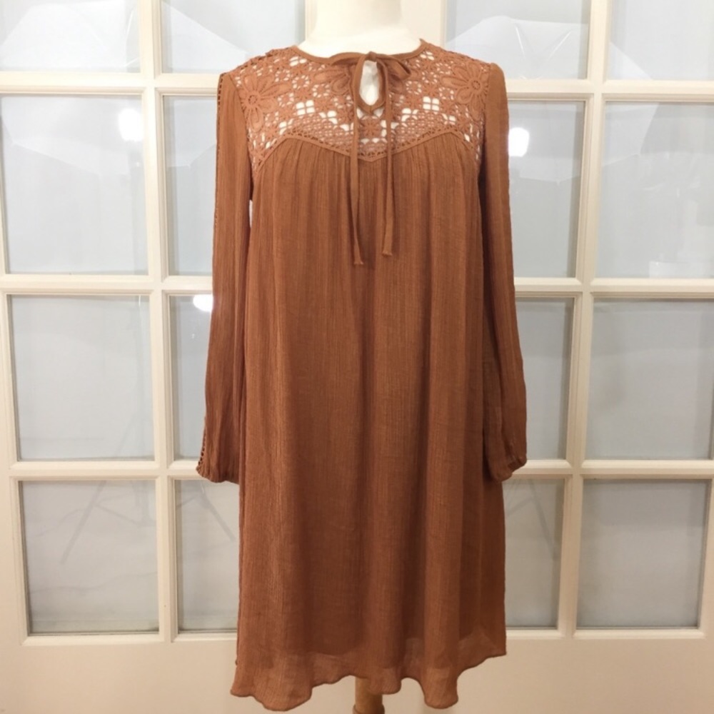 Rust orange boho dress